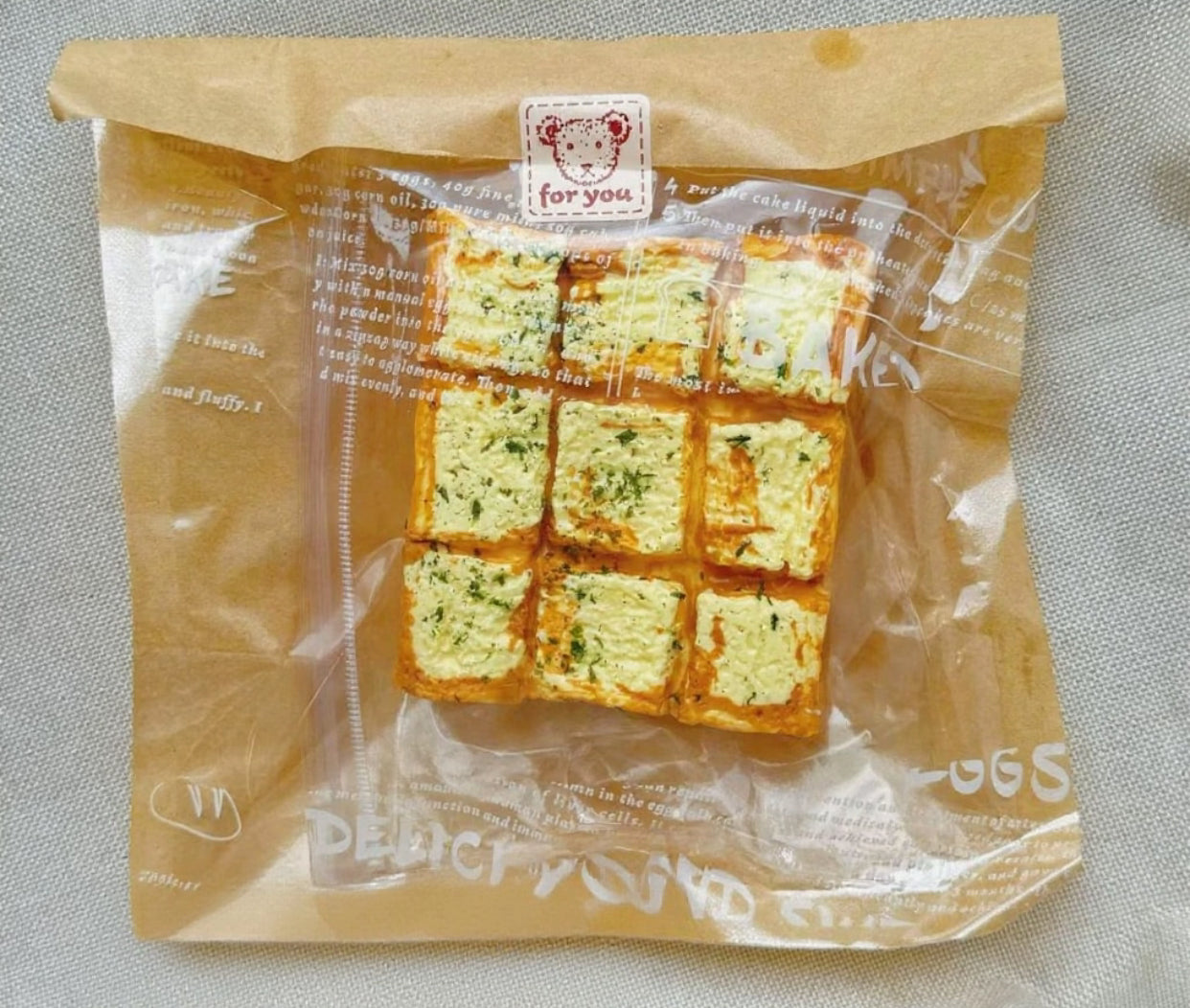 Jumbo Checkered Toast ruirui squishy toy