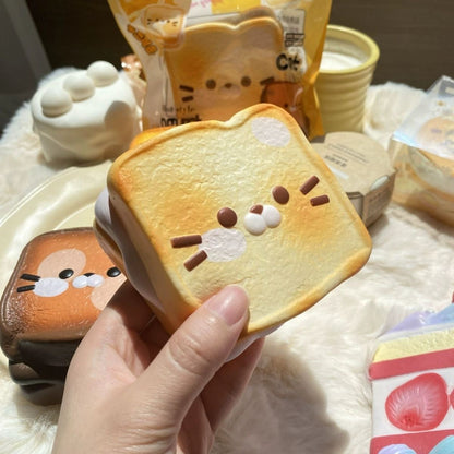Kitty Toast Slow Rising Squishy Stress Relief Decompression Toy