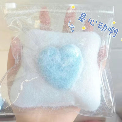 Handmade Silicone Thick Large Throw Pillow Squishy Toy with Fur
